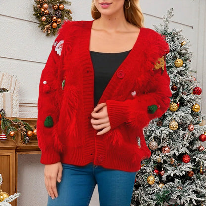 Three Decoration Lace Detail Cardigan