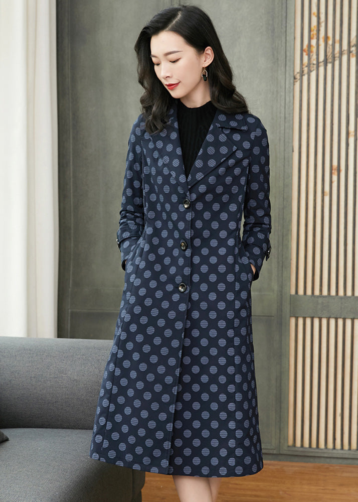 polka dot trench coat