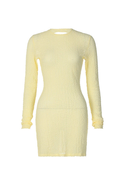 Yellow Tie-back Pack Hip Dress