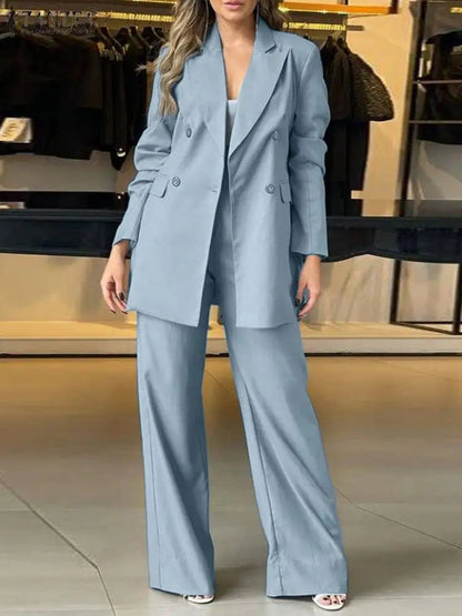 Blazer Wide Leg Pant Loose Matching OverSuit