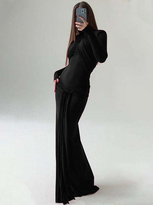 Vanessa Long Sleeve Bandage Maxi Dress