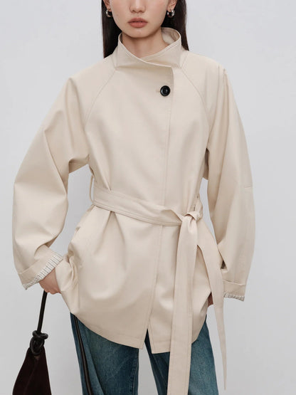 Autumn Extra Long Flowy Oversized Casual Belt Double Breasted Loose Korean Fashion 2024 Stylish Coat