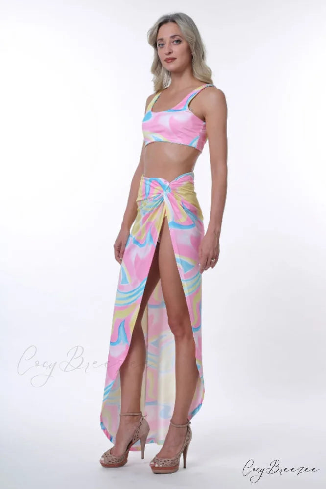 A In Girls Charming Cover Up Set