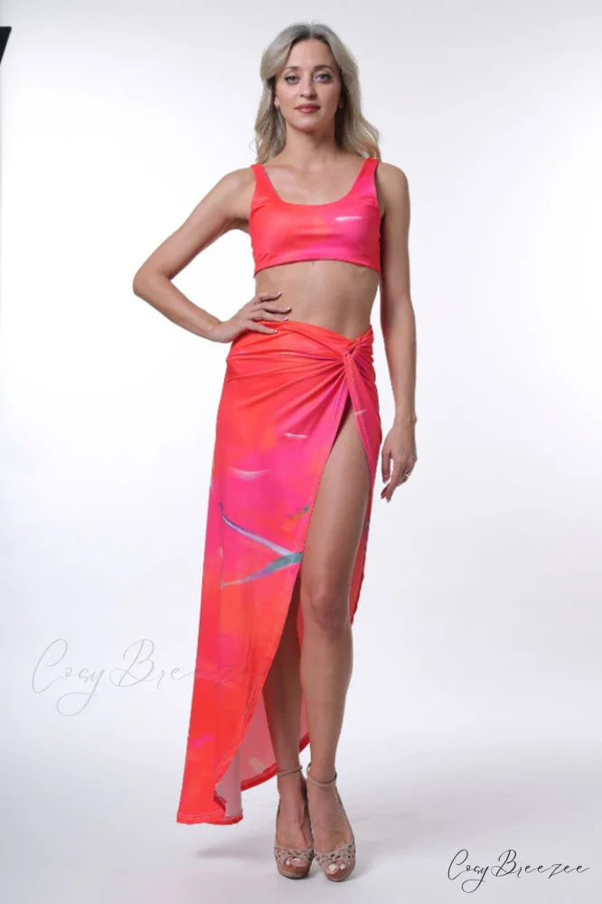 A In Girls Charming Cover Up Set S / 2#