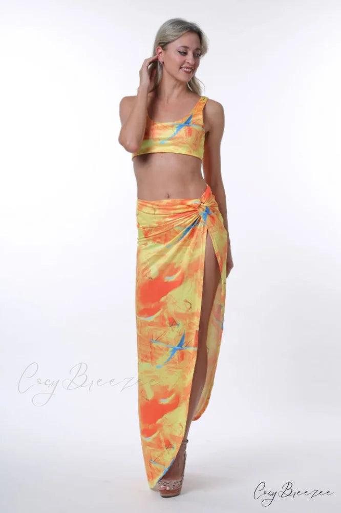 A In Girls Charming Cover Up Set S / 3#