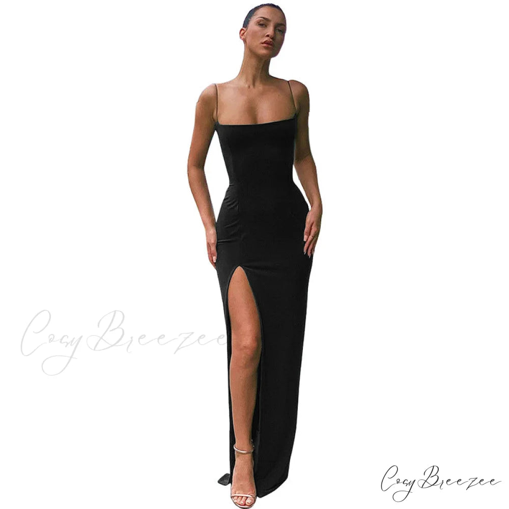 A Stylish Stylish Twist Midi Dress BLACK / S