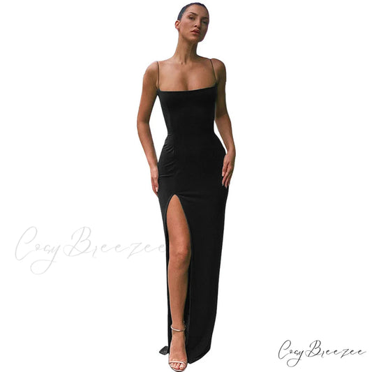 A Stylish Stylish Twist Midi Dress BLACK / S