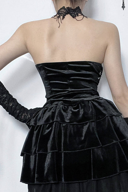Colorblock Slim Halter Corset