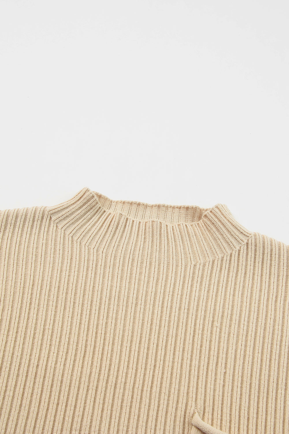 Arm Oatmeal Brief Knit Patch Ribbed with Sweater Pocket