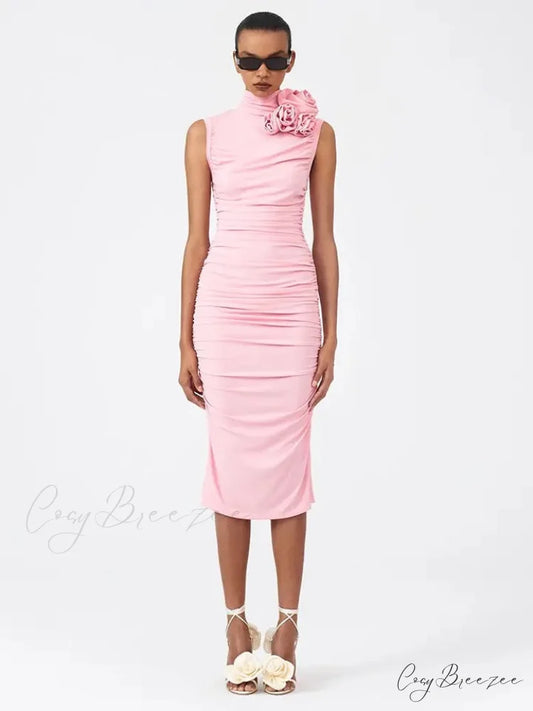 ABIGAIL FLOWER Stylish MIDI DRESS