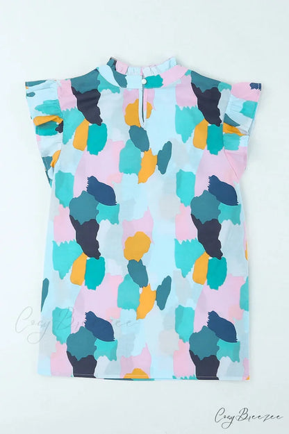 Abstract Elegant Print Top