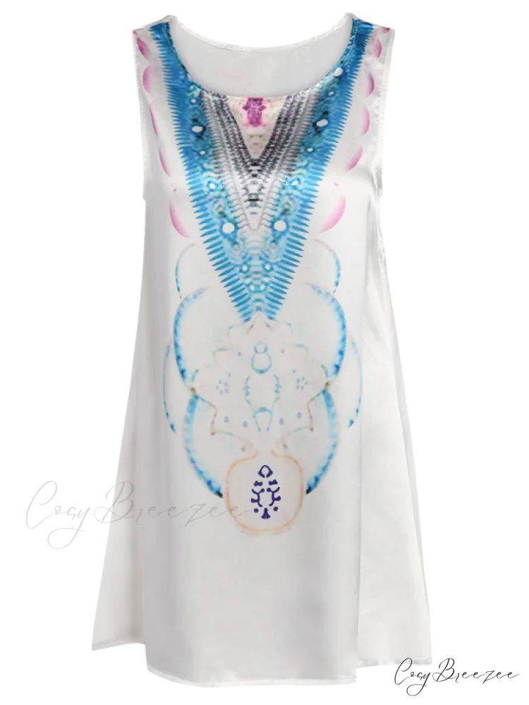 Abstract Print Mini Dress