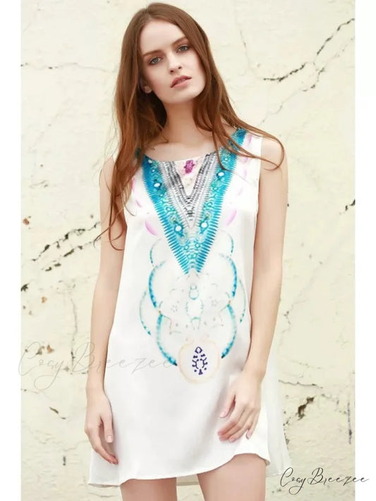 Abstract Print Mini Dress