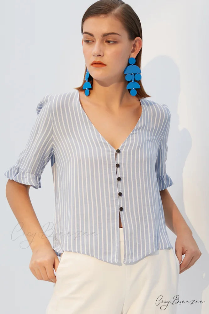 Acrylic Geometric Stylish Long Earrings Blue