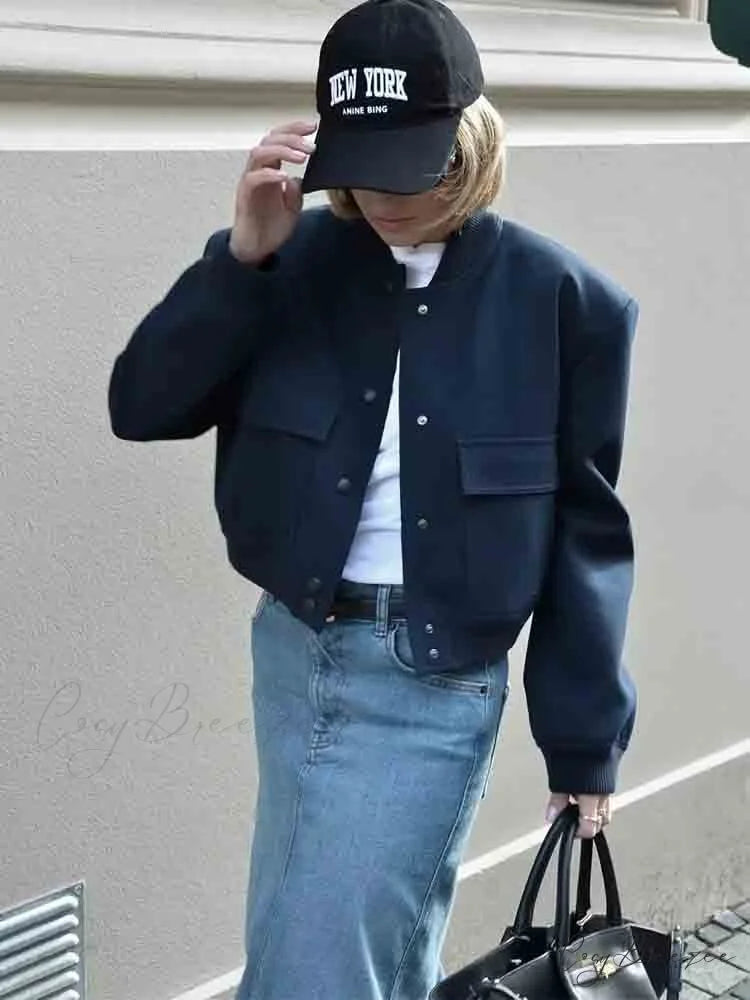 ADANNA Elegant BOMBER JACKET