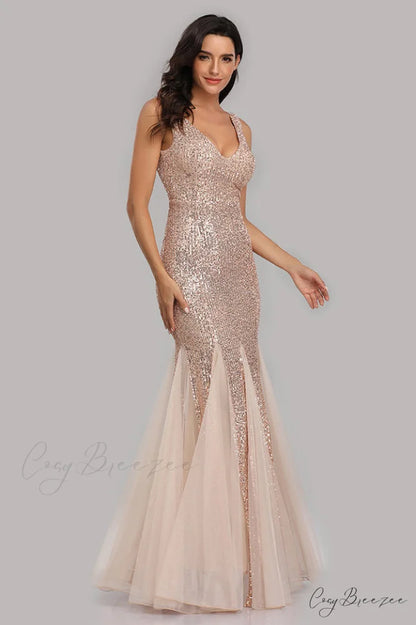 Adeline Sparkly Stylish Sequin Fishtail Gown