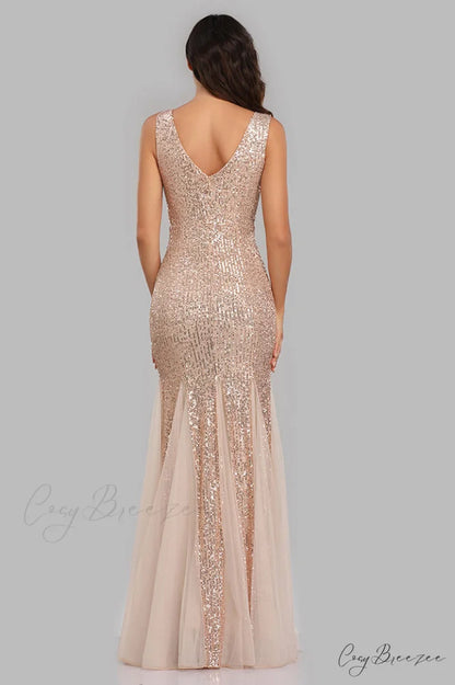 Adeline Sparkly Stylish Sequin Fishtail Gown