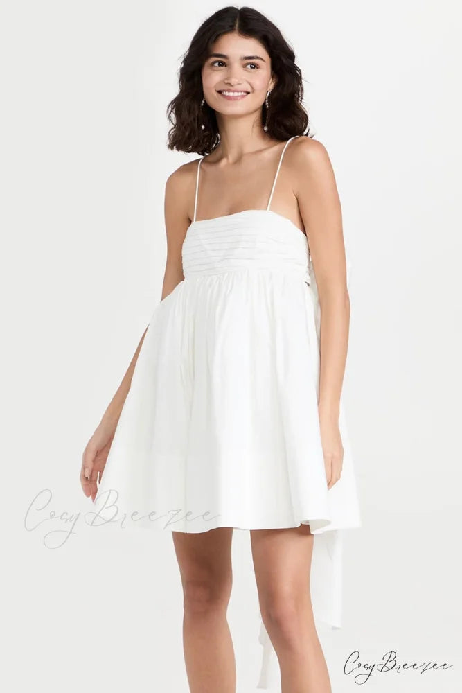Adorable Charm Bow Trendy Back Mini Dress
