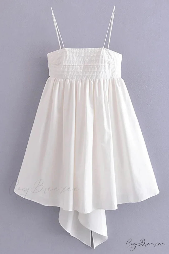 Adorable Charm Bow Trendy Back Mini Dress