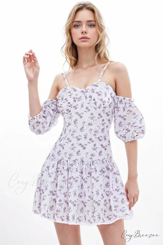 Adorable Charm Graceful Floral Mini Dress