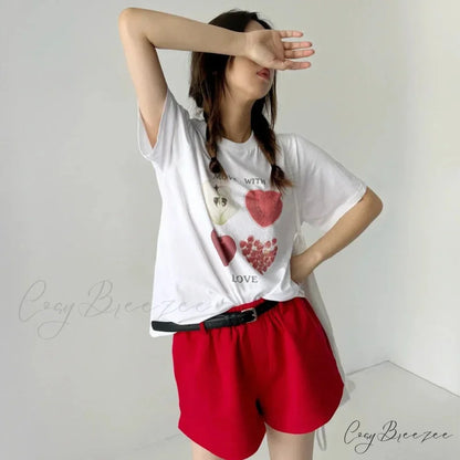 Adorable Fruit Pattern Y2K Tee t-shirt-250223