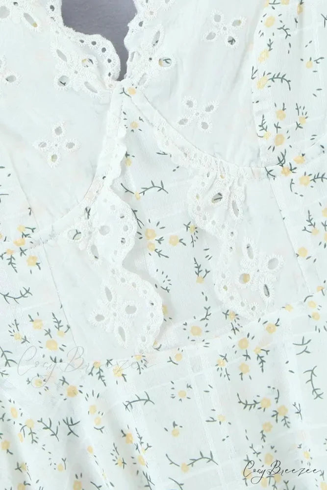 Adorable Radiance Ditsy Trendy Floral Mini Dress