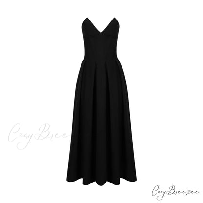 Adriana Midi A-Line Charming Strapless Corset Dress