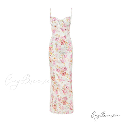 Agness Floral Stylish Maxi Bodycon Dress