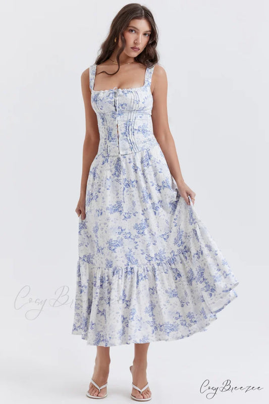 Aitana Blue Print Charming Top + Skirt Set XS / Blue Print