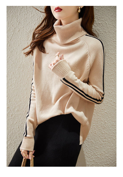 Cosybreezee - Barbara Ruffles Long Sleeve Turtleneck Woman Sweater