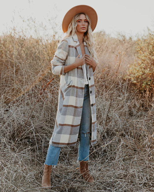 Alanis Plaid Coat with Pockets