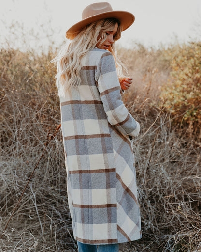 Alanis Plaid Coat with Pockets