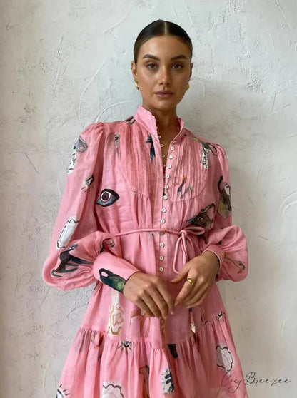 Alemais Cleo Smock Charming Mini Dress in Pink 30 Days / 2 / XS / Pink