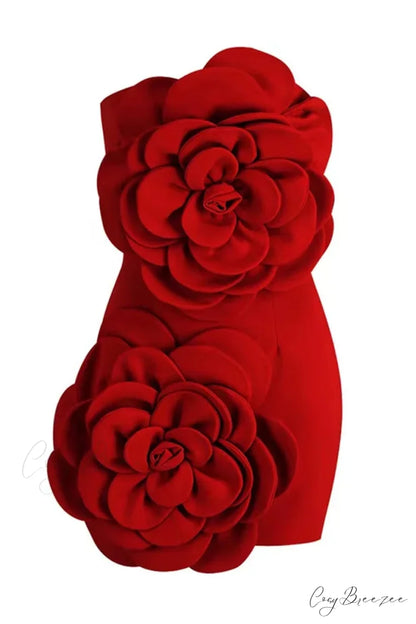 Alexandra 3D Graceful Floral Mini Dress