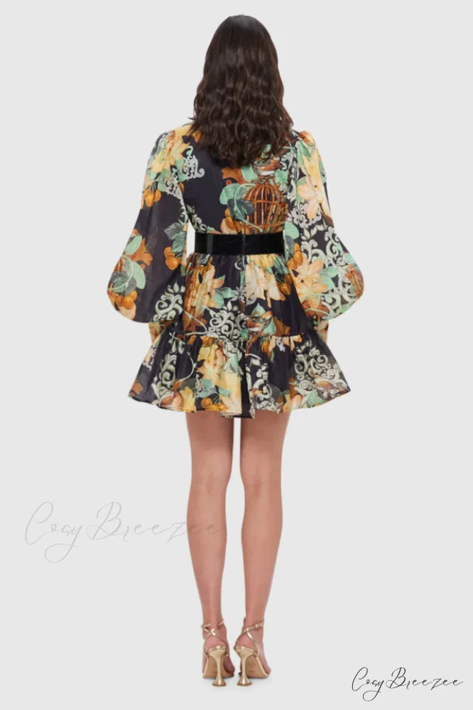 Alexandra Belted Stylish Mini Dress