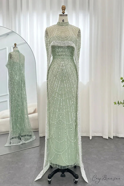 Alexandra Pearl Graceful Embellished Maxi Dress Sage / 2