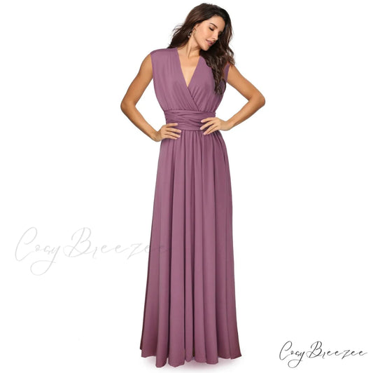 Alexandra Satin Lace Charming Back A-Line Dress Cameo / S