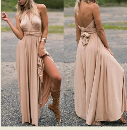 Alexandra Satin Lace Charming Back A-Line Dress Khaki / S