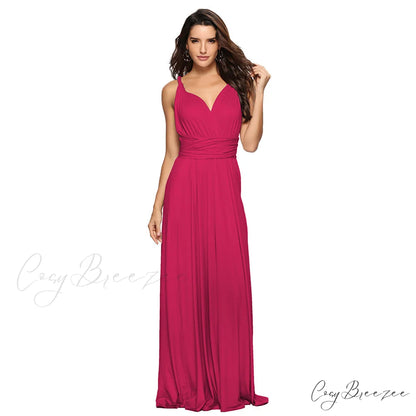 Alexandra Satin Lace Charming Back A-Line Dress Rose Red / S