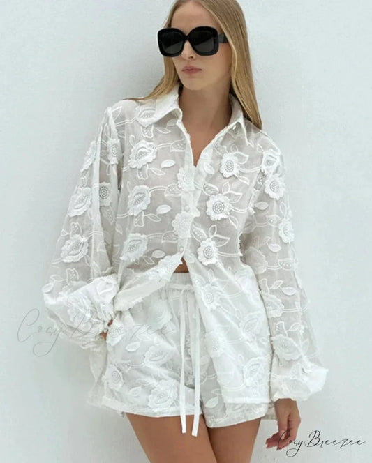 ALICIA TWO Stylish PIECE SET White / S