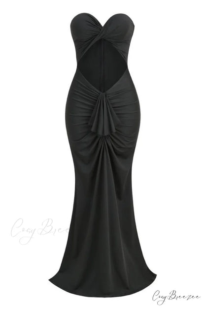 Alina Elegant Maxi Dress XS / Black