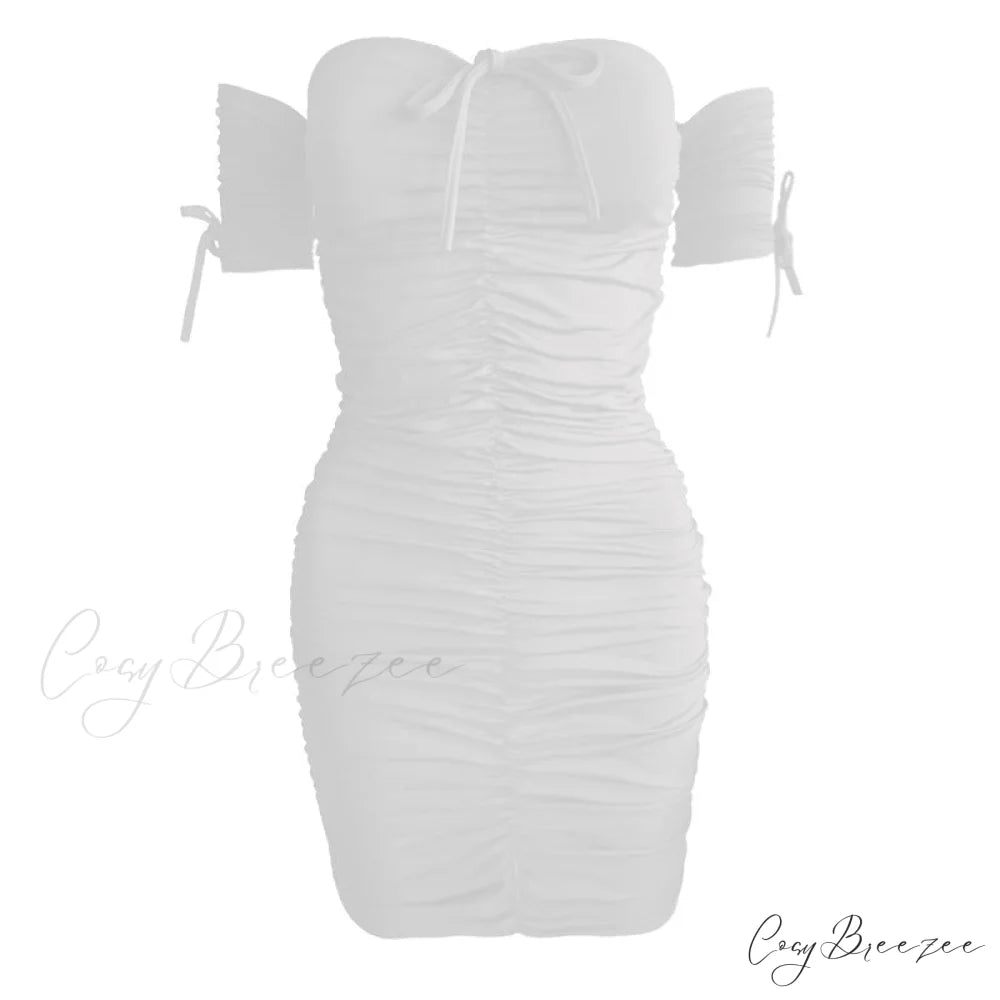 All My Heart Charming Ruched Mini Dress