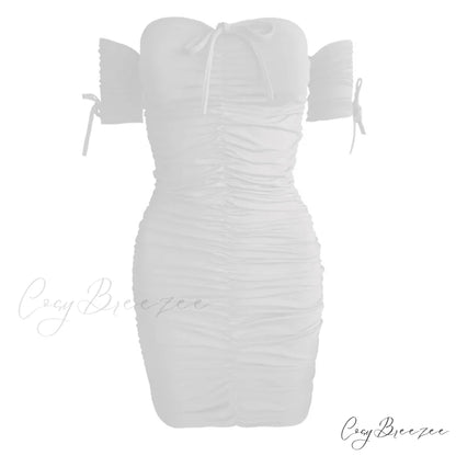 All My Heart Charming Ruched Mini Dress