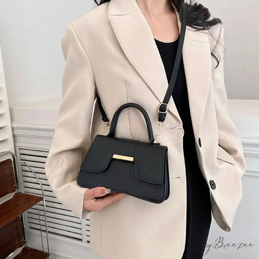 Alligator Pattern Small Vintage PU Leather Crossbody handbag-250126