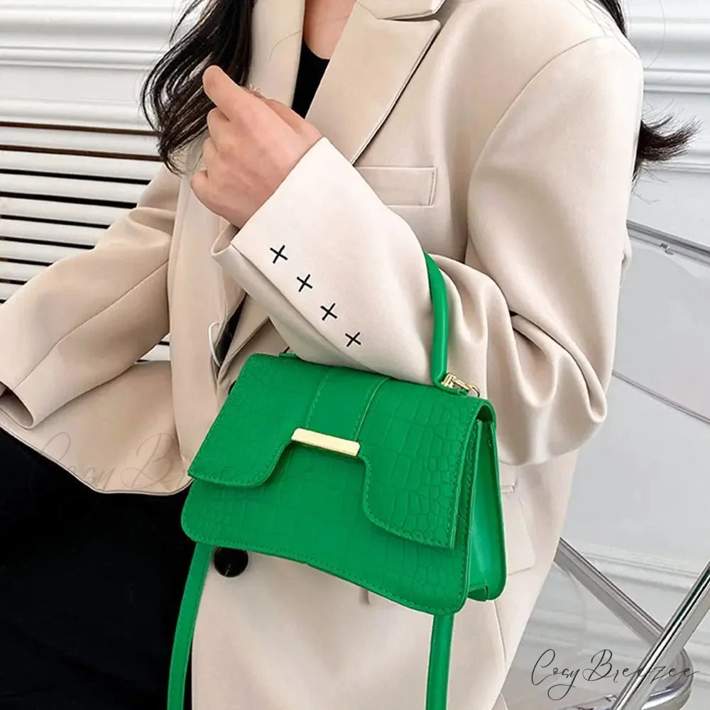Alligator Pattern Small Vintage PU Leather Crossbody handbag-250126