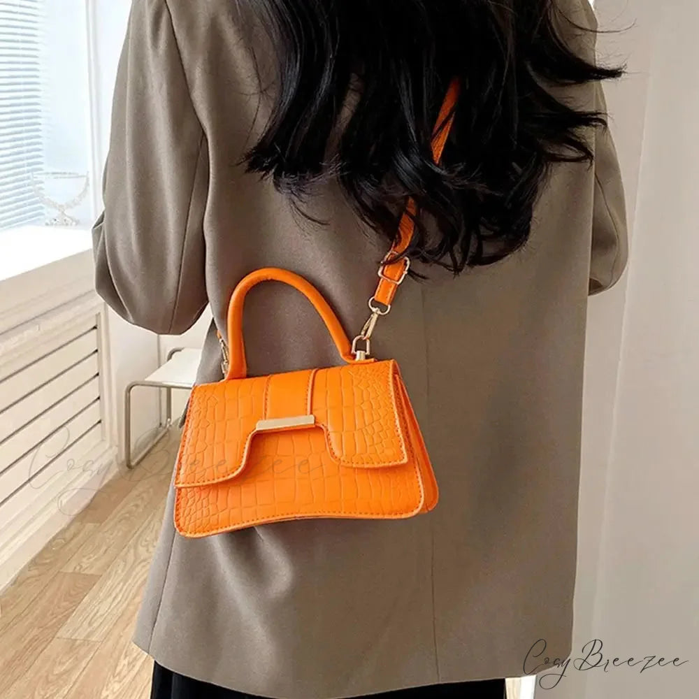 Alligator Pattern Small Vintage PU Leather Crossbody handbag-250126