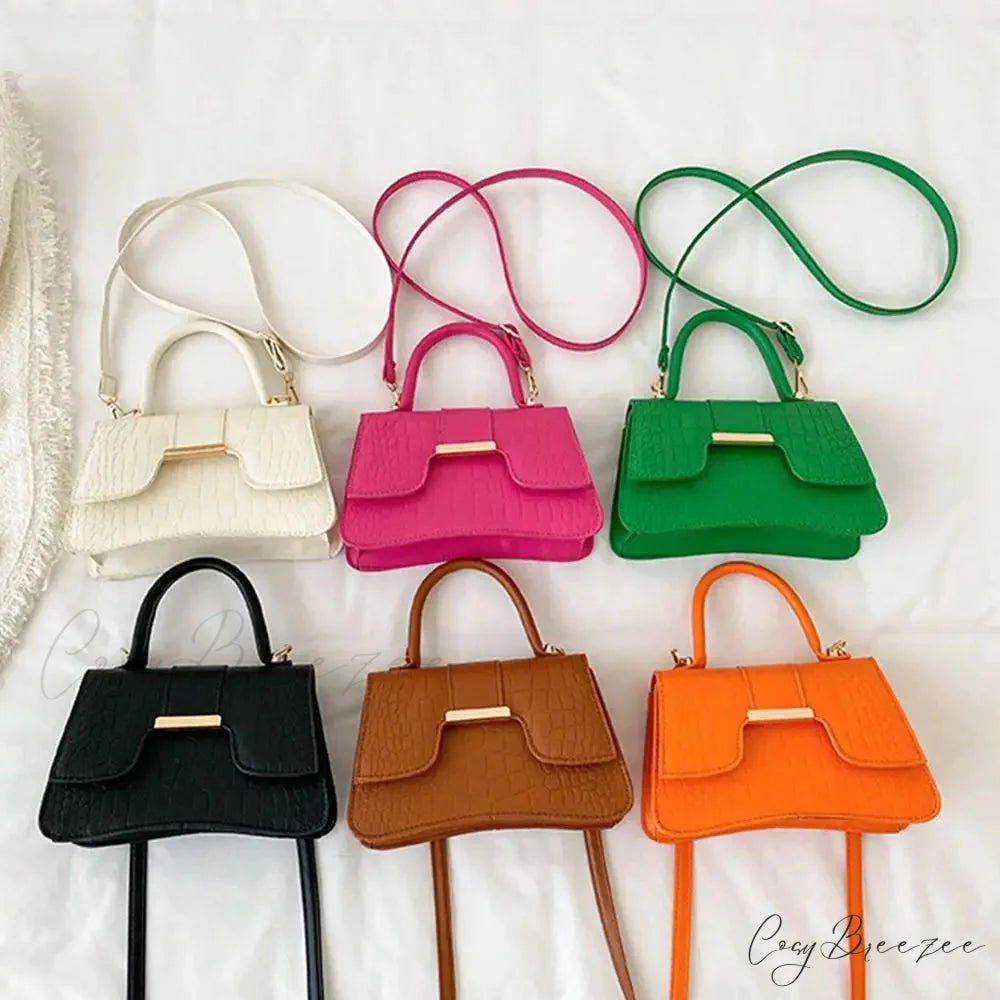 Alligator Pattern Small Vintage PU Leather Crossbody handbag-250126