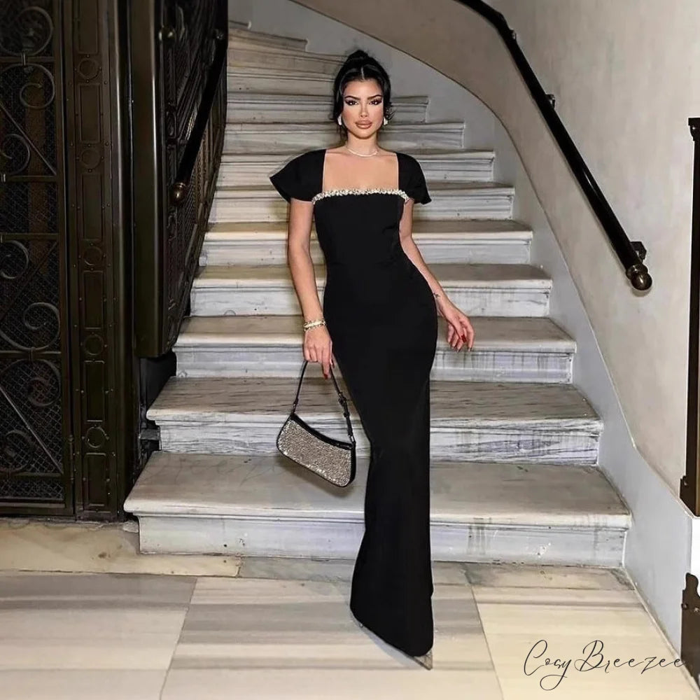 Alluring Cascading Crystal Bandage Dress Formal Dress promdress-250223