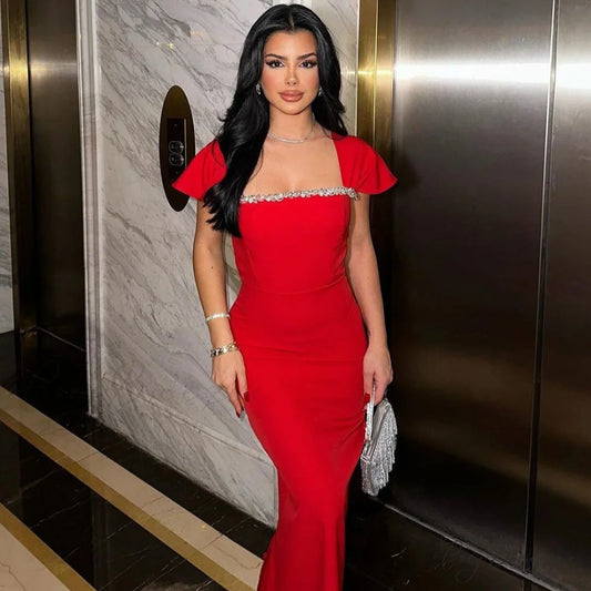 Alluring Cascading Crystal Bandage Dress Formal Dress promdress-250223