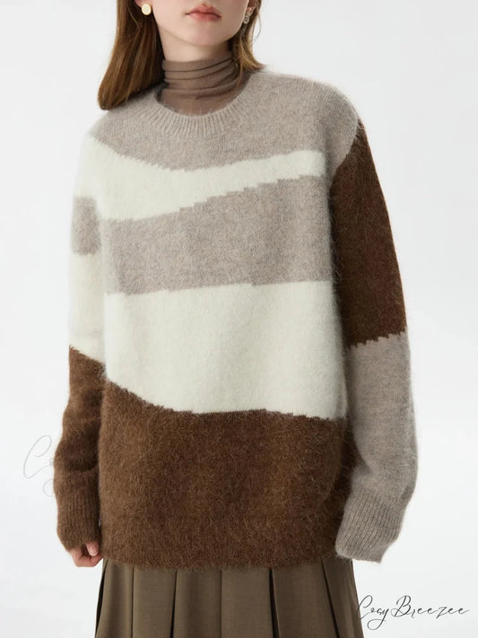 Alpaca Chic Loose Warm Sweater Sweater gray / XS swraters-241228